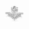 Lab Grown Diamond The Crown Empress Diamond Ring In 18K White Gold