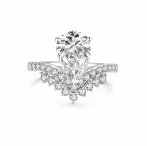 Lab Grown Diamond The Crown Empress Diamond Ring In 18K White Gold