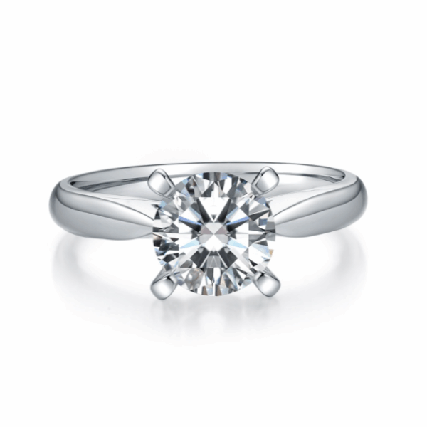 Lab Grown Diamond Platinum Pt950 diamond ring In 18K White Gold