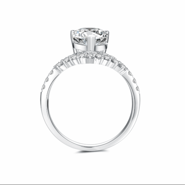 Lab Grown Diamond The Crown Empress Diamond Ring In 18K White Gold