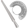 Metal finger ring size measurement tool is used for measuring ring sizes